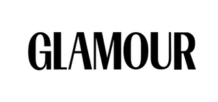 Glamour magazine logo displayed on the homepage under the 'As Seen In' section, highlighting a feature in the magazine about our flower delivery service.