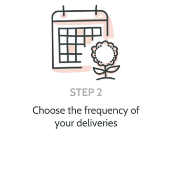 Choose the frequency of your flower delivery