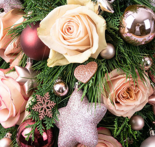 Fresh Flowers Christmas Tree Decorations Baubles UK