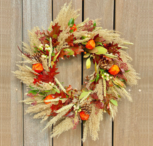 Outdoor Wreath Dried Autumn UK Luxury