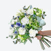 Blue white letterbox flowers next day delivery UK