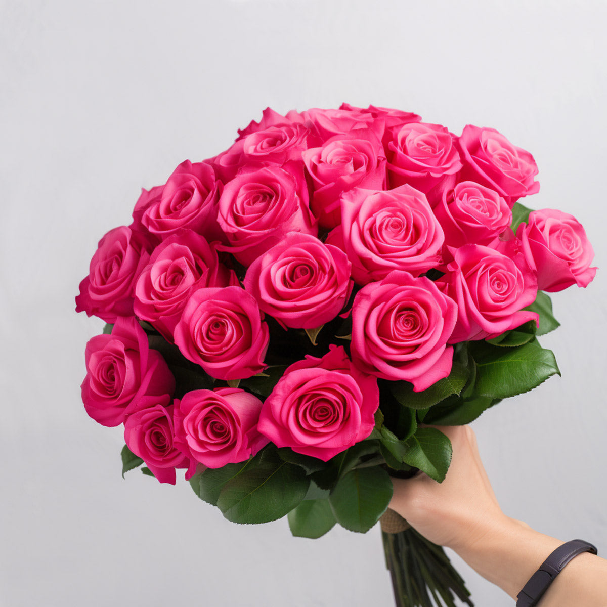 Hot Pink Roses Free Next Day Delivery UK