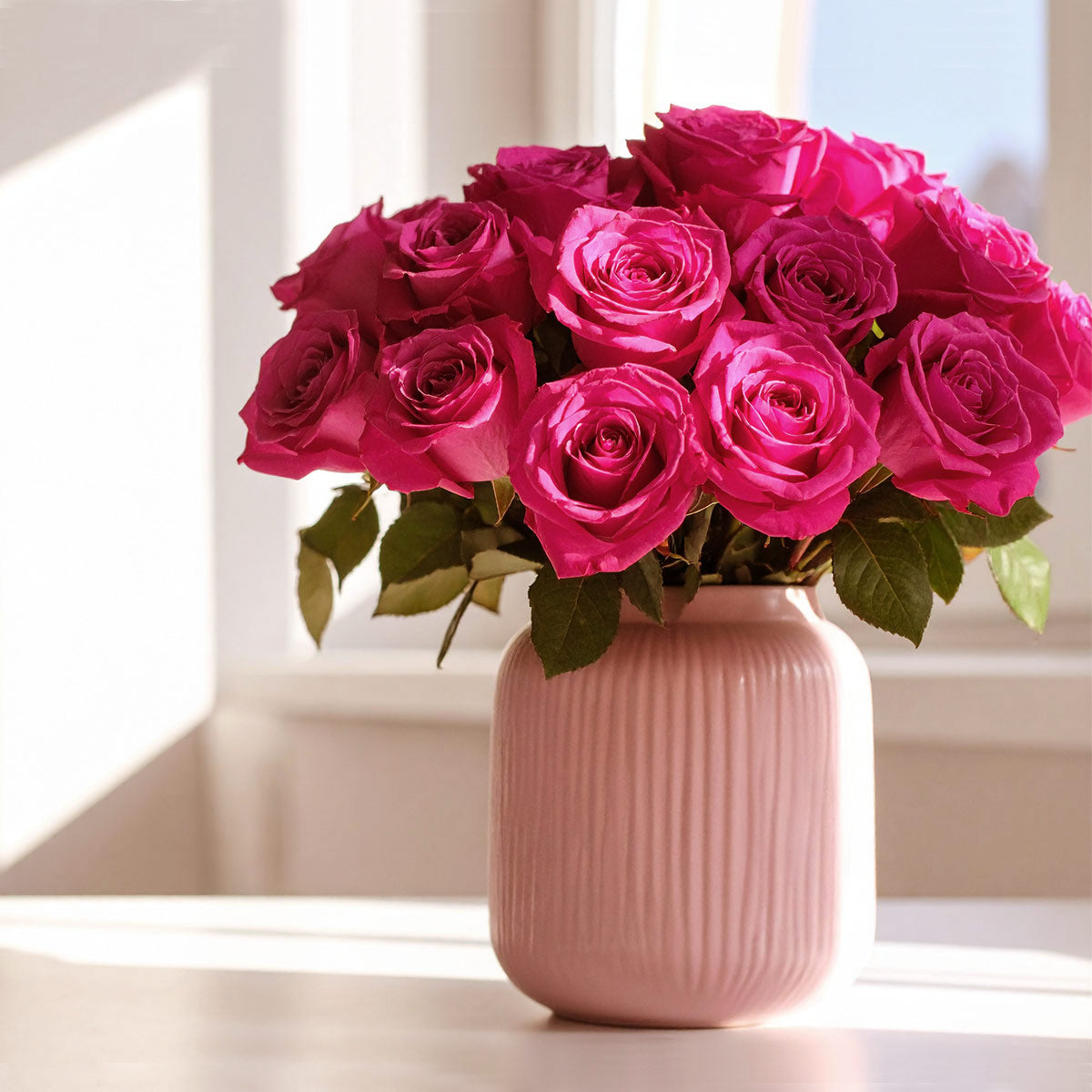Hot Pick Roses Hot Pink Roses Bouquet | Bold & Bright Roses Delivery – LÖV Flowers