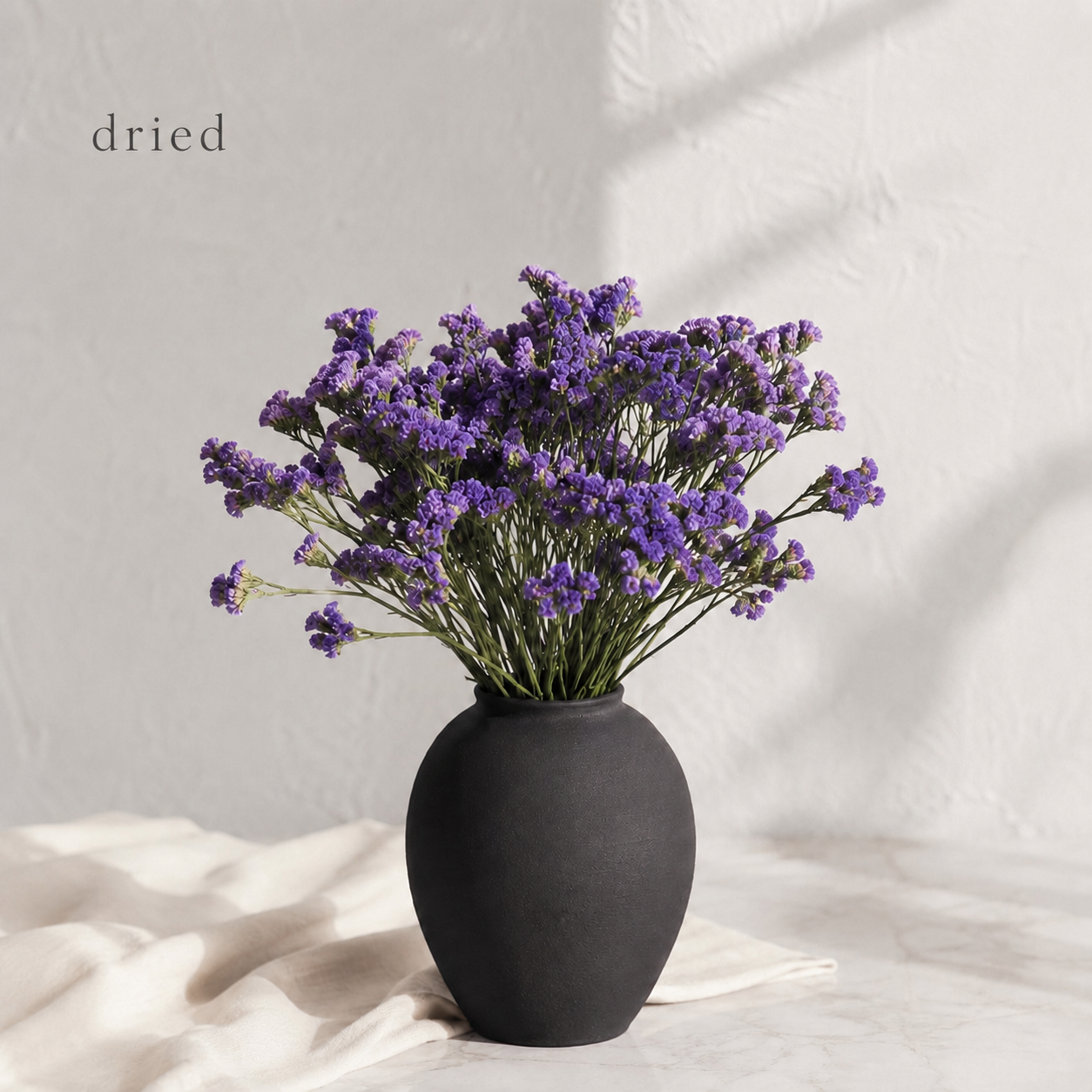 British-Grown Purple Statice Flower Stems