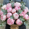 Pink Peony & Eucalyptus Bouquet