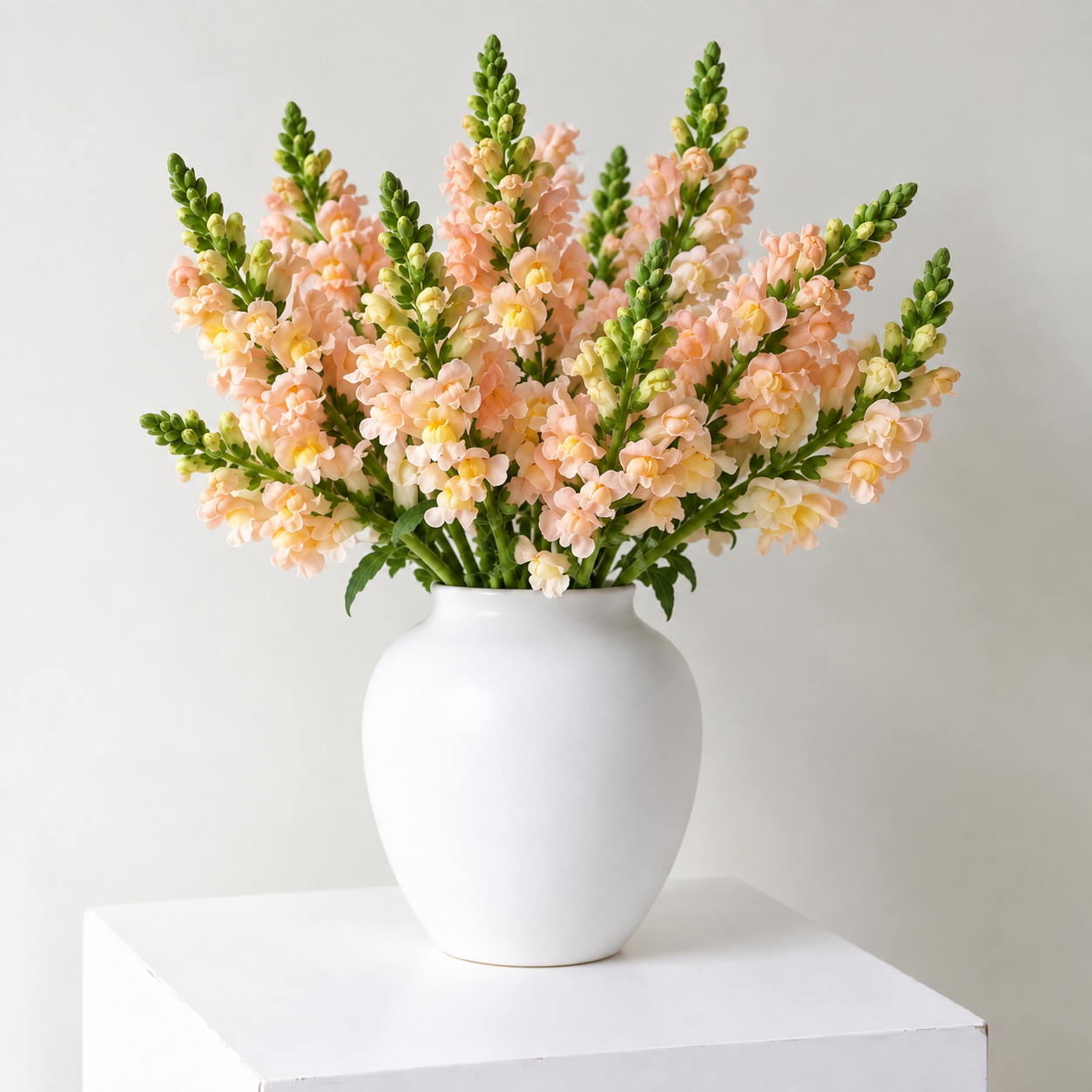 British Peach Snapdragon Flowers