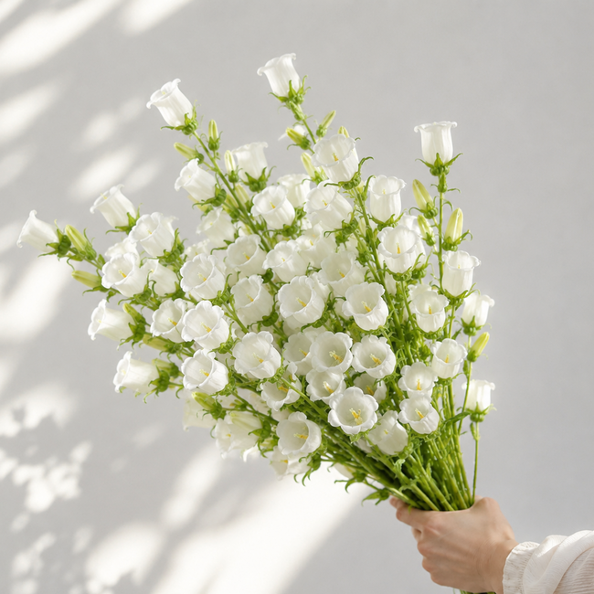 British white Campanula | Fresh Seasonal Bellflowers
