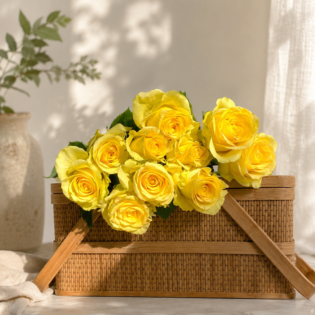 Yellow Rose Stems | Moonwalk Roses | Fresh UK Delivery