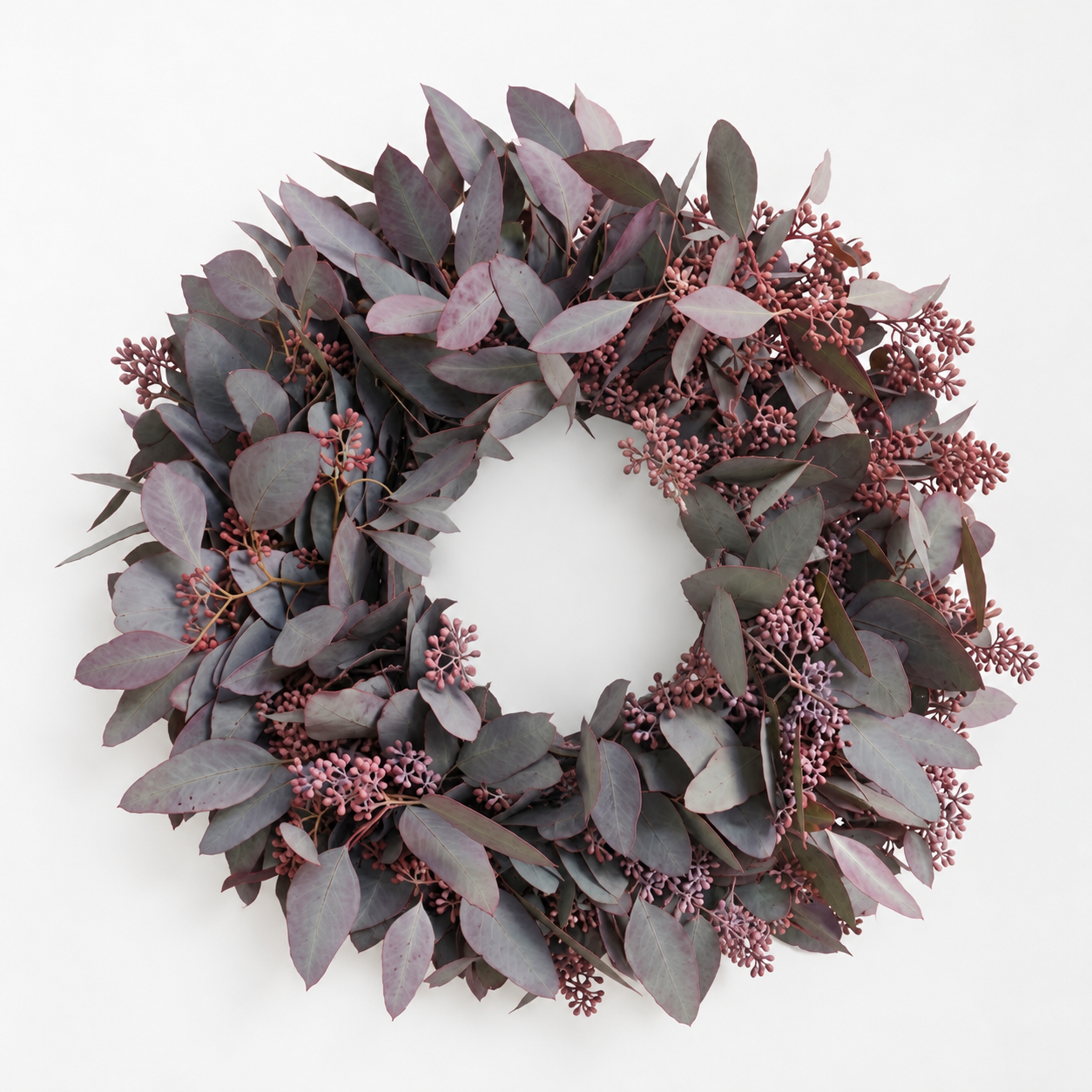 Fresh Eucalyptus & Berry Wreath - Red
