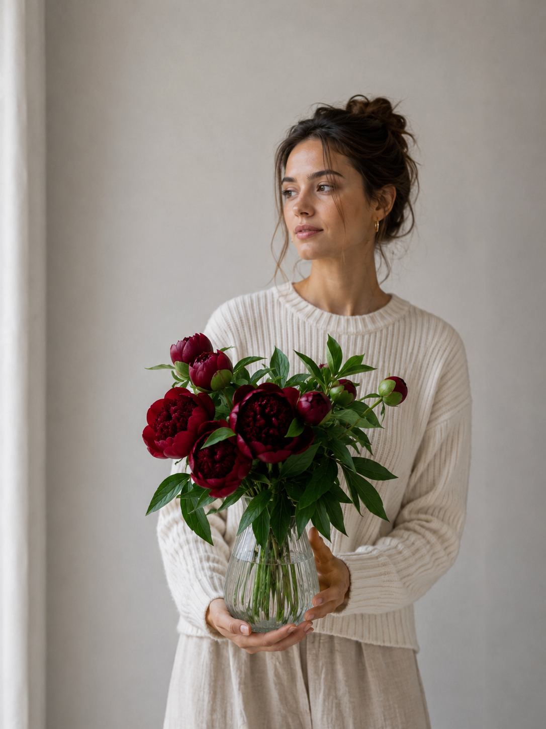 British-Grown Red Peonies with Free Delivery