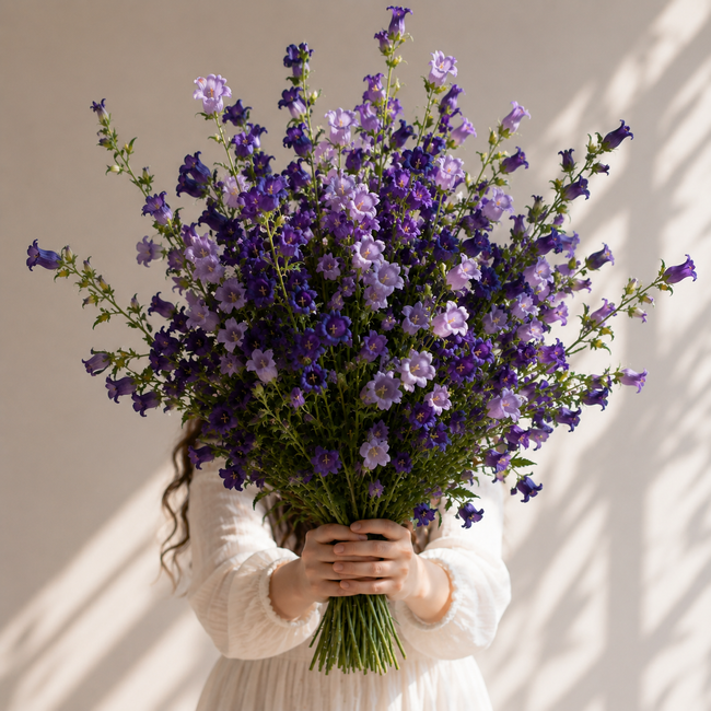 British Mixed Bright Campanula Stems