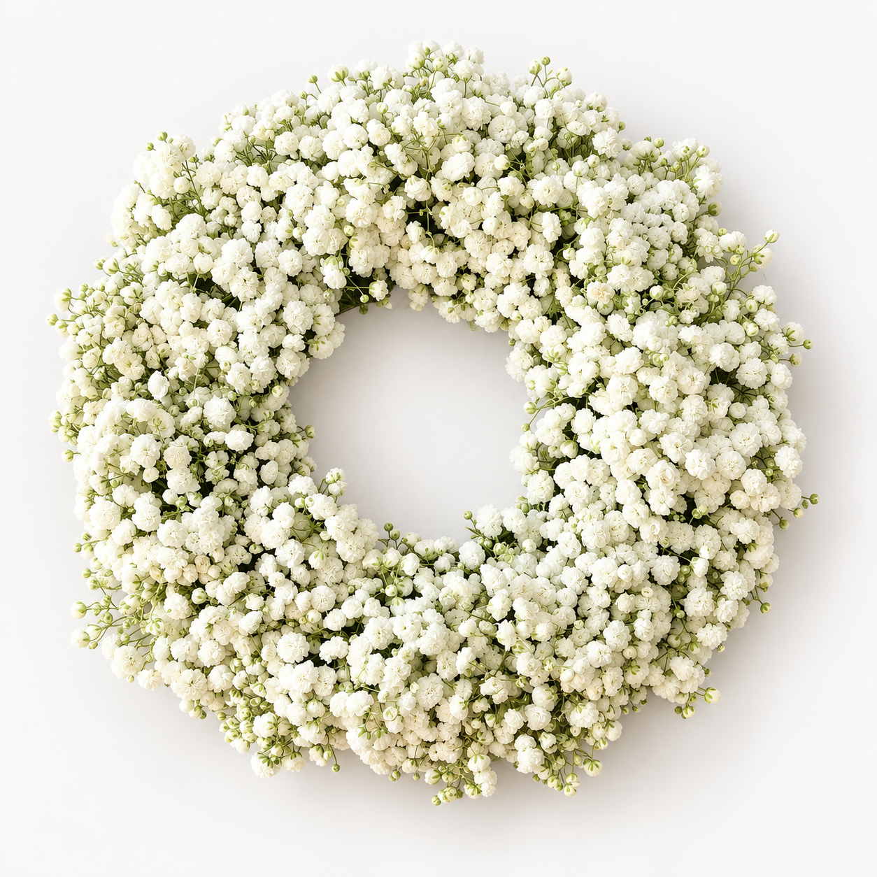 White Gypsophila Wreath – 35cm