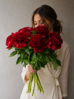 British-Grown Red Peonies with Free Delivery