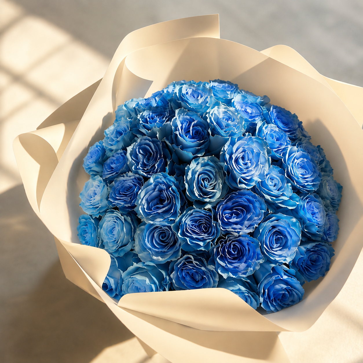 Ecuadorian Blue Bell Dyed Roses | Premium Fresh Cut Blue Roses