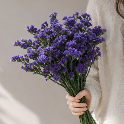 British-Grown Purple Statice Flower Stems