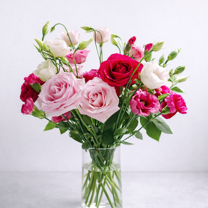 The Elara – Pink & Cerise Mixed Bouquet