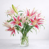 Pink Lily & Eucalyptus Bouquet