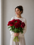 British-Grown Red Peonies with Free Delivery