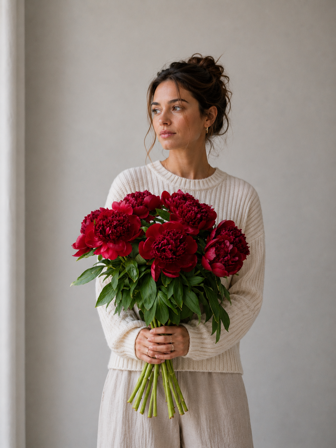British-Grown Red Peonies with Free Delivery
