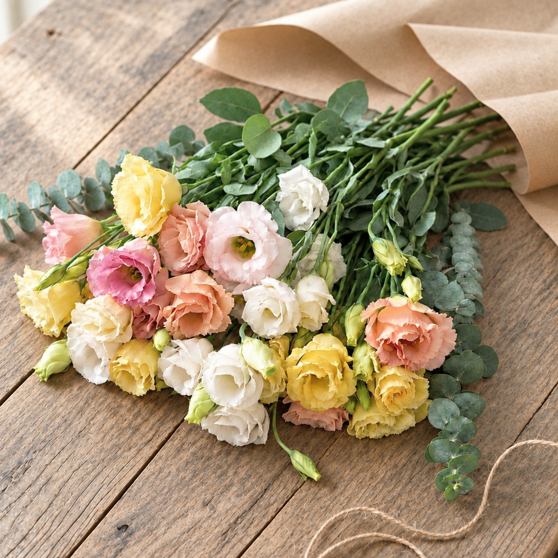 UK Grown Pastel Mixed Lisianthus