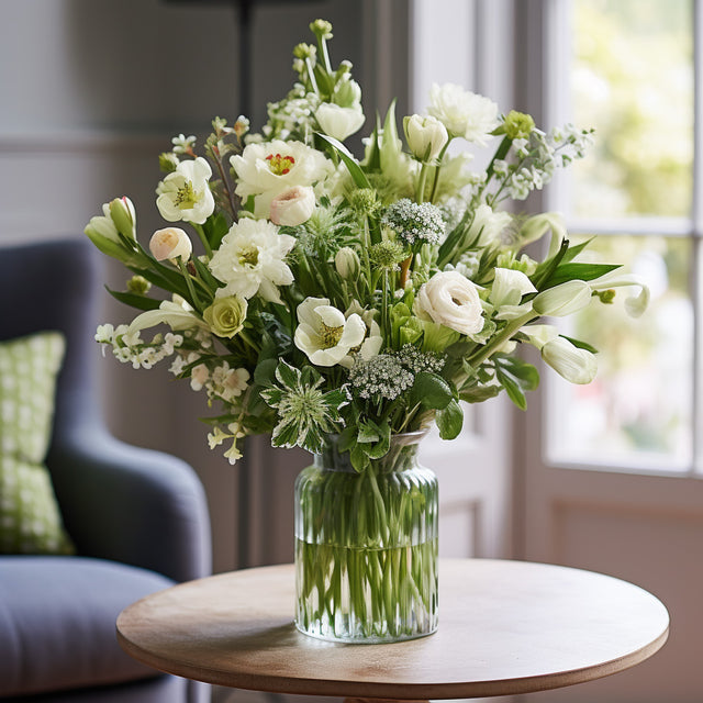 White Green Seasonal British Grown Flowers Next Day Delivery UK 