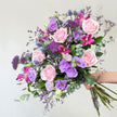 Seasonal Flowers Delivery with Pink Purple Plum Mauve Burgundy and Blue Coloured Flowers