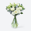 White and green flowers in a vase with free next day delivery UK 